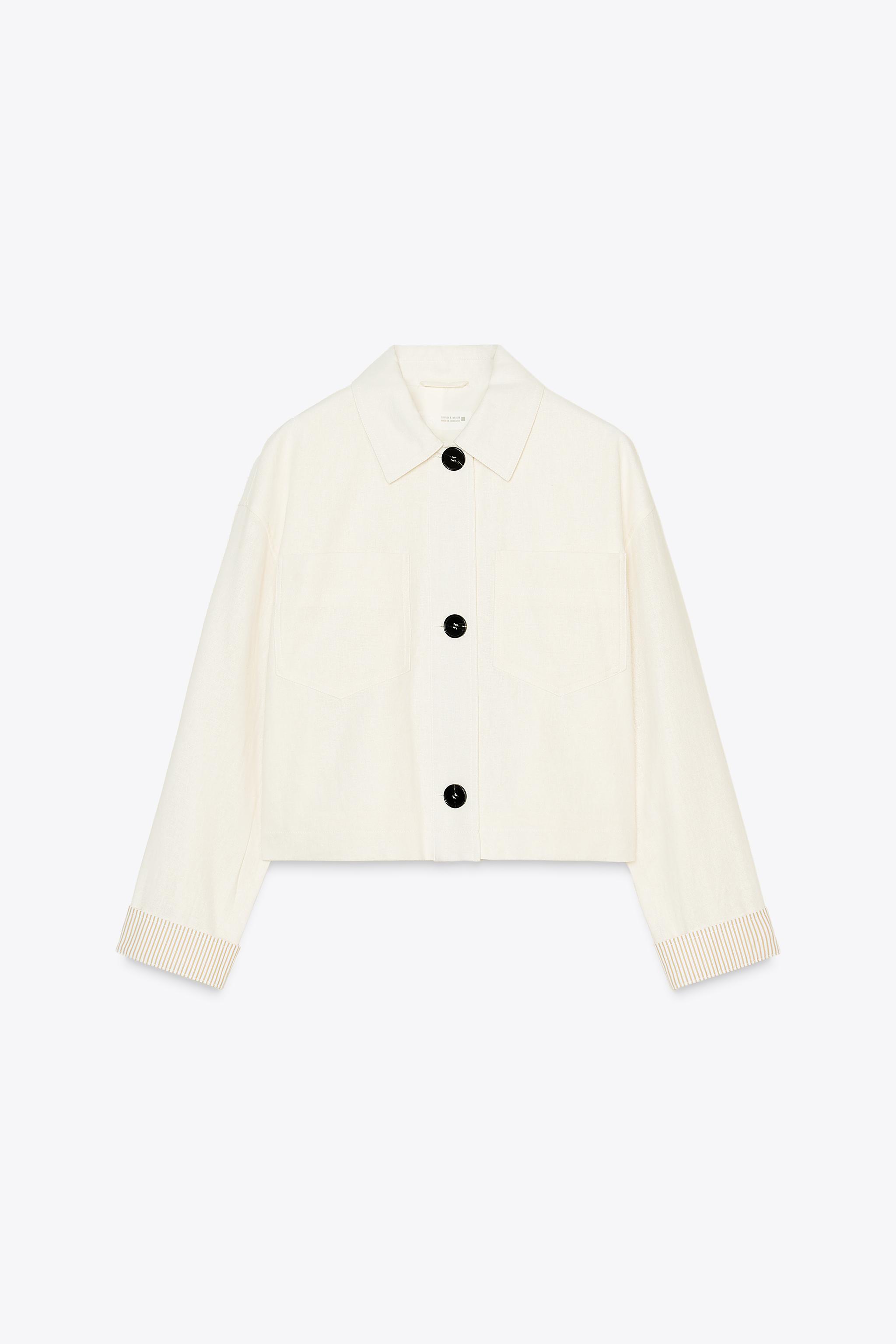 LINEN BLEND SHORT JACKET