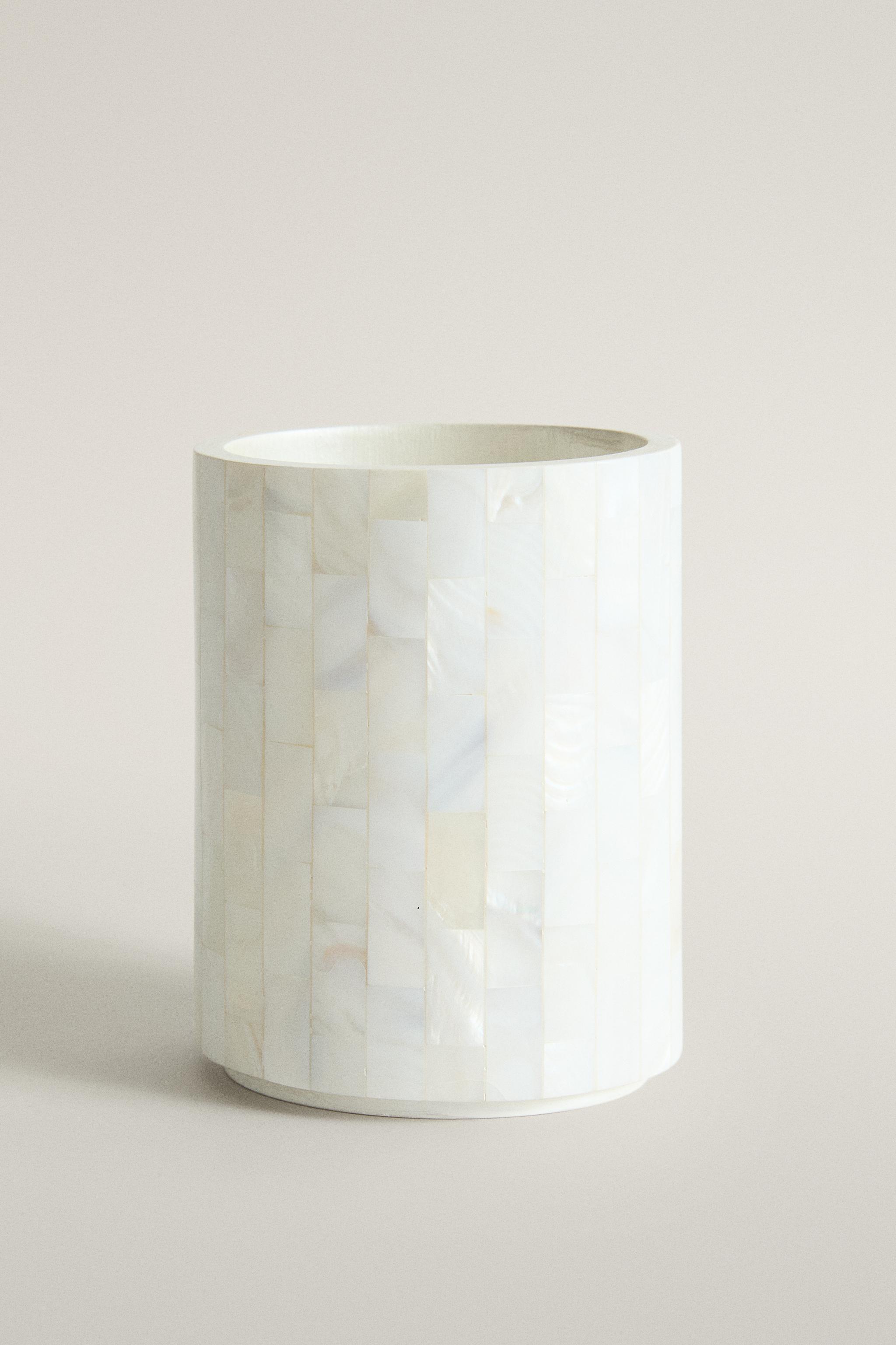 MOTHER-OF-PEARL TOOTHBRUSH HOLDER