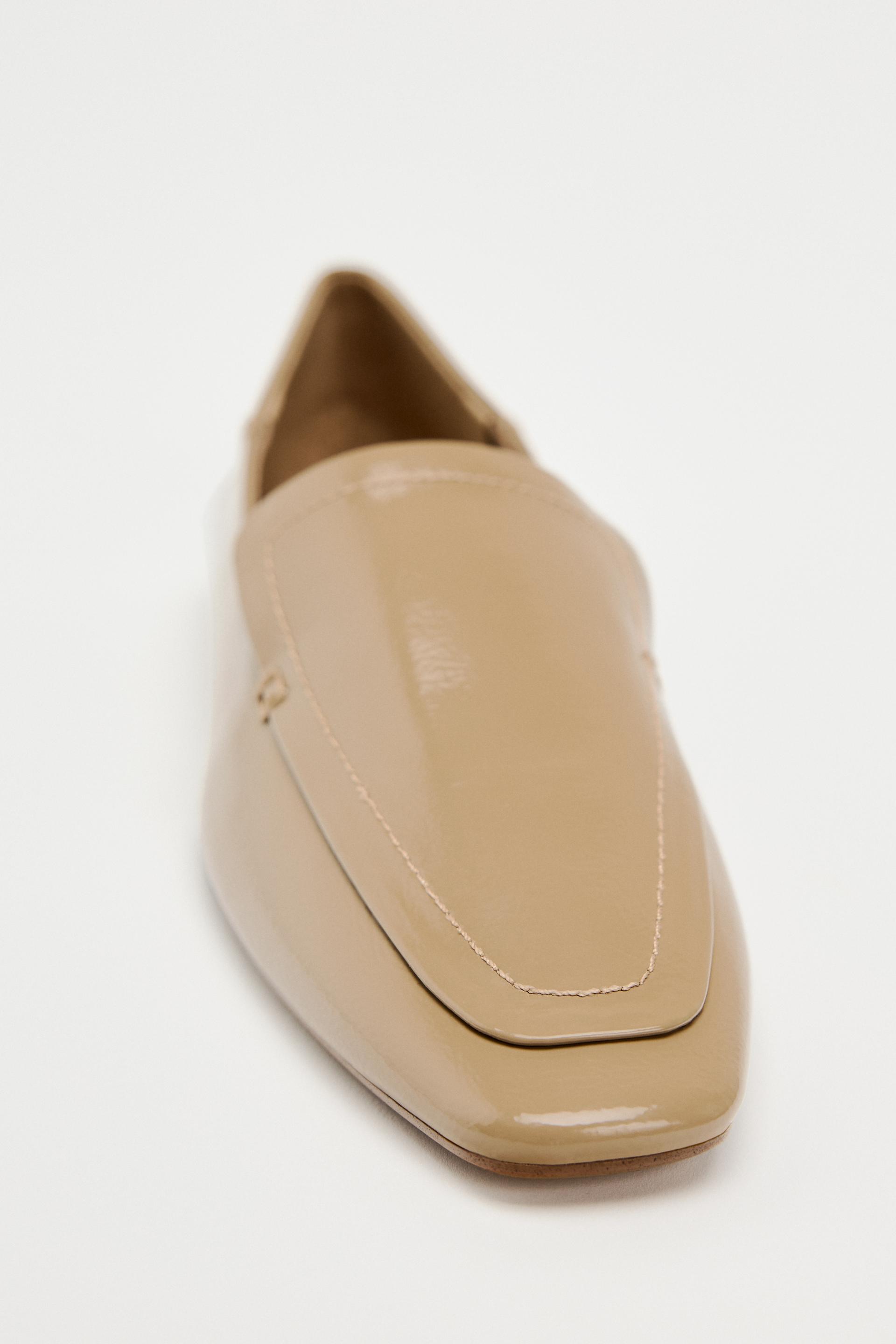 ZARA  Flat shoes women, Minimalist shoes, Shiny shoes