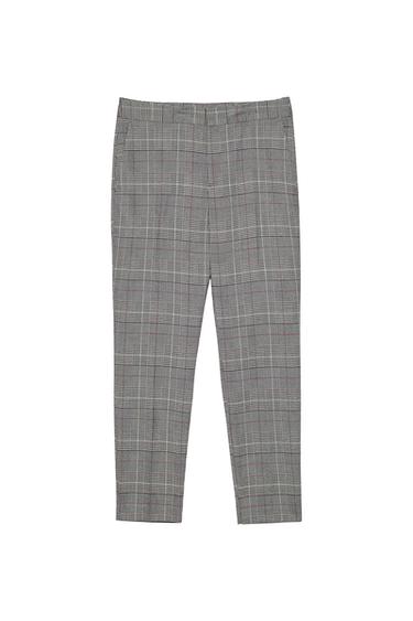 CHECK SKINNY TROUSERS