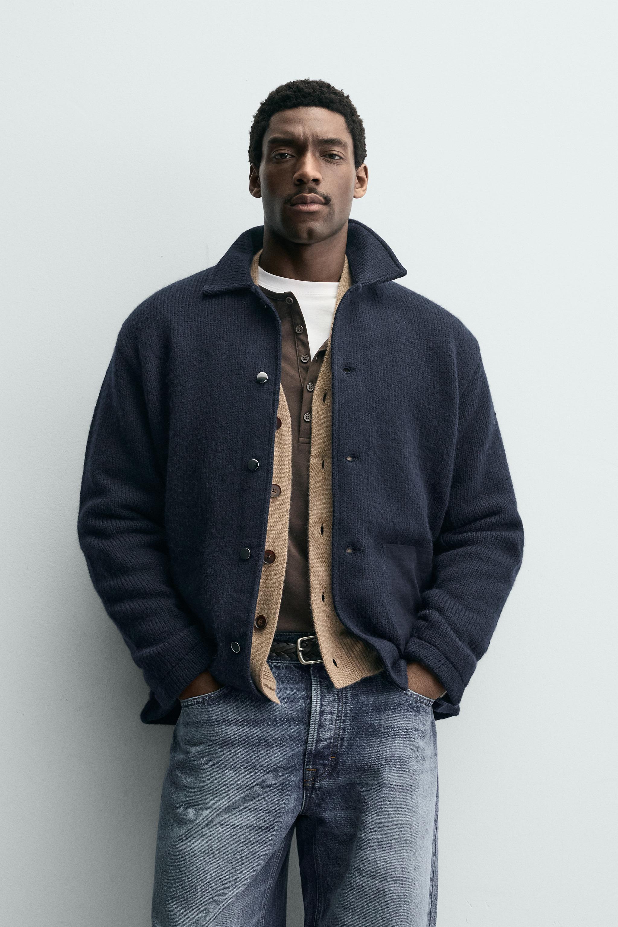 TEXTURED POCKET CARDIGAN