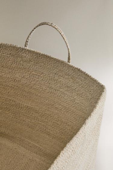 PANIER RECTANGULAIRE EN ALGUES - Blanc de Zara - Image 2