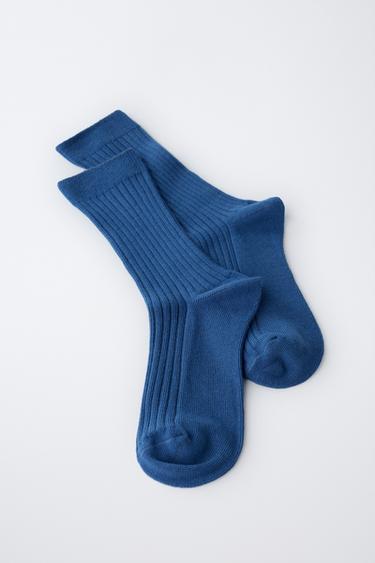 LONG RIBBED SOCKS - Bluish by Zara - Image 2