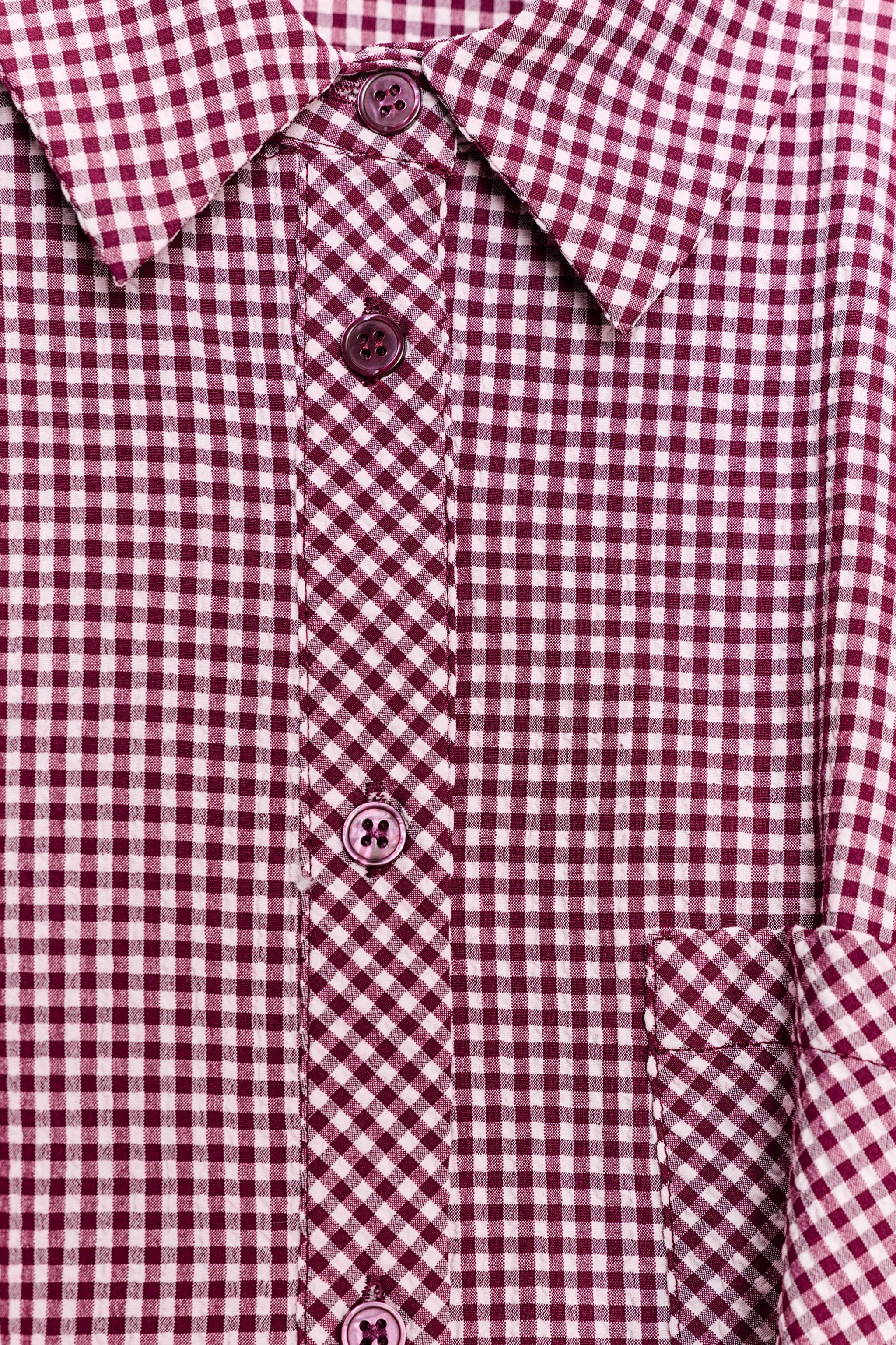 CHEMISE BALLON À CARREAUX VICHY