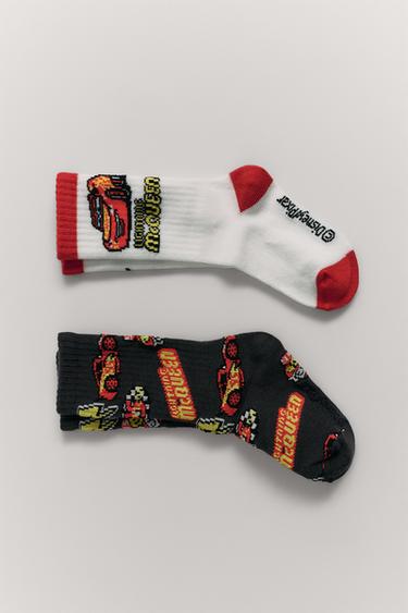 LOT DE DEUX PAIRES DE CHAUSSETTES RAYO MCQUEEN © DISNEY - Rouge de Zara