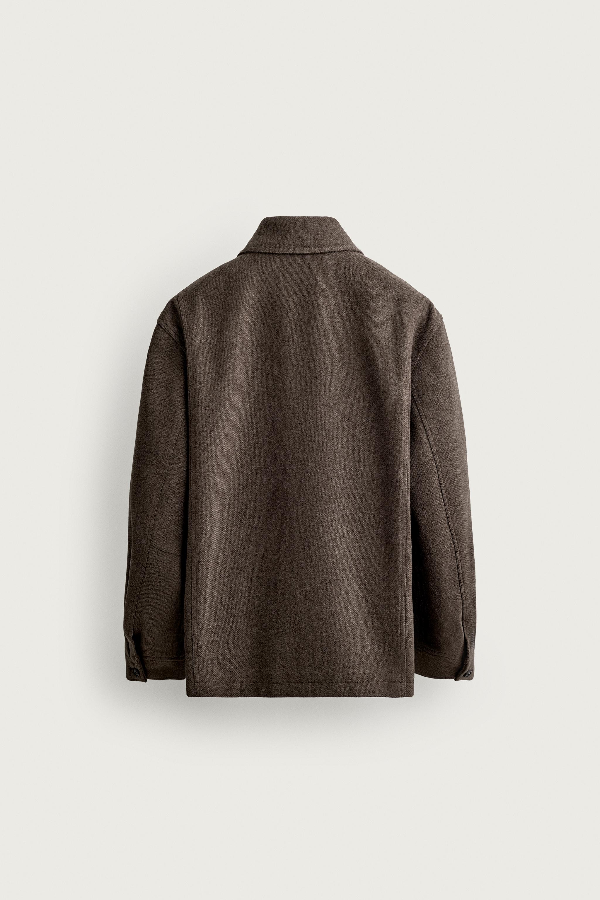 REGULAR FIT WOOL EFFECT PARKA