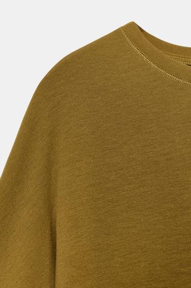 TOP MANCHES CHAUVE-SOURIS - Ocre de Zara - Image 7