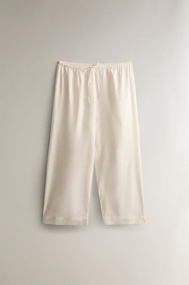 LACE TROUSERS - Ecru by Zara