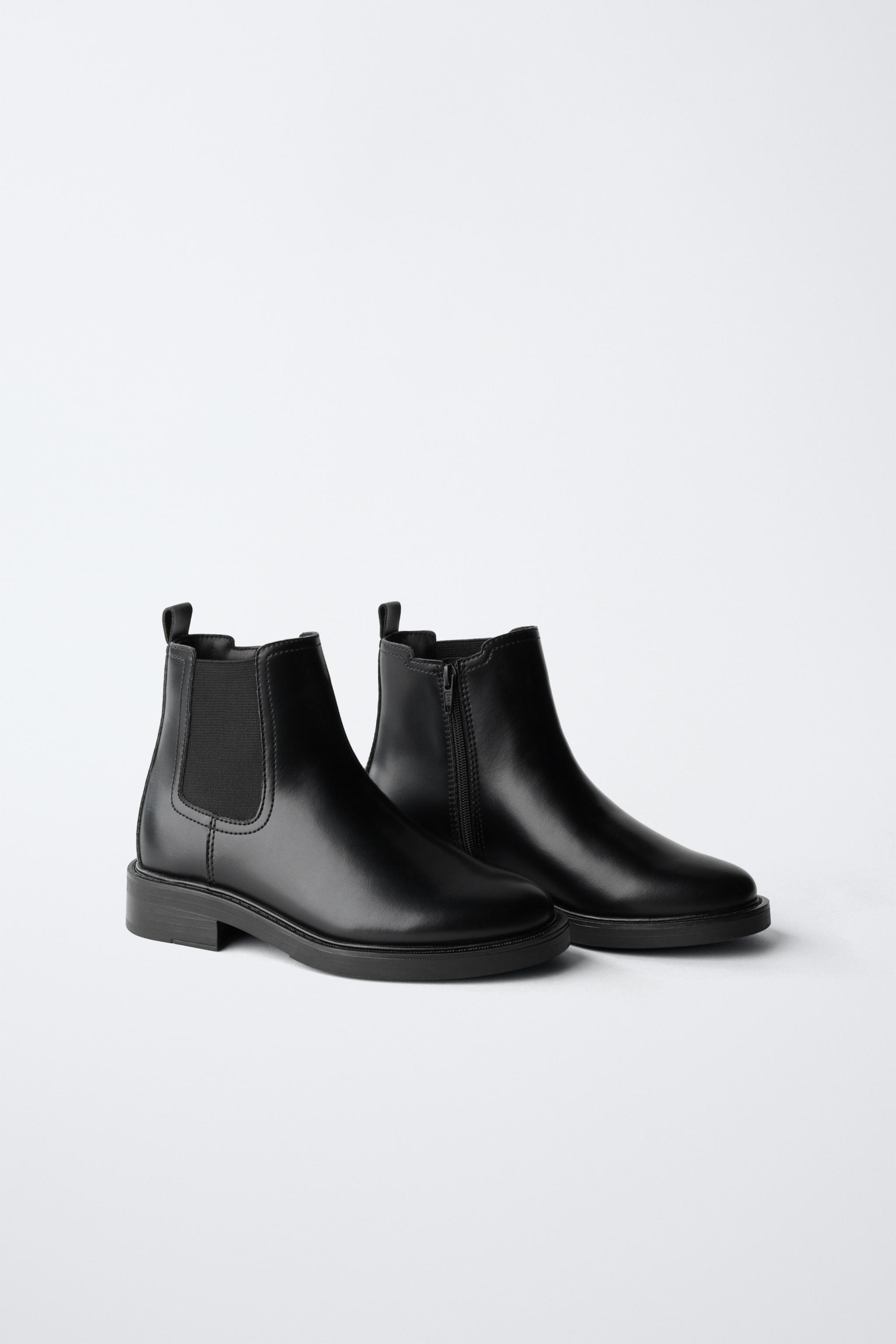 Boot Cuero Botas Zara Hombre BOTÍN CHELSEA Marrón ZARA
