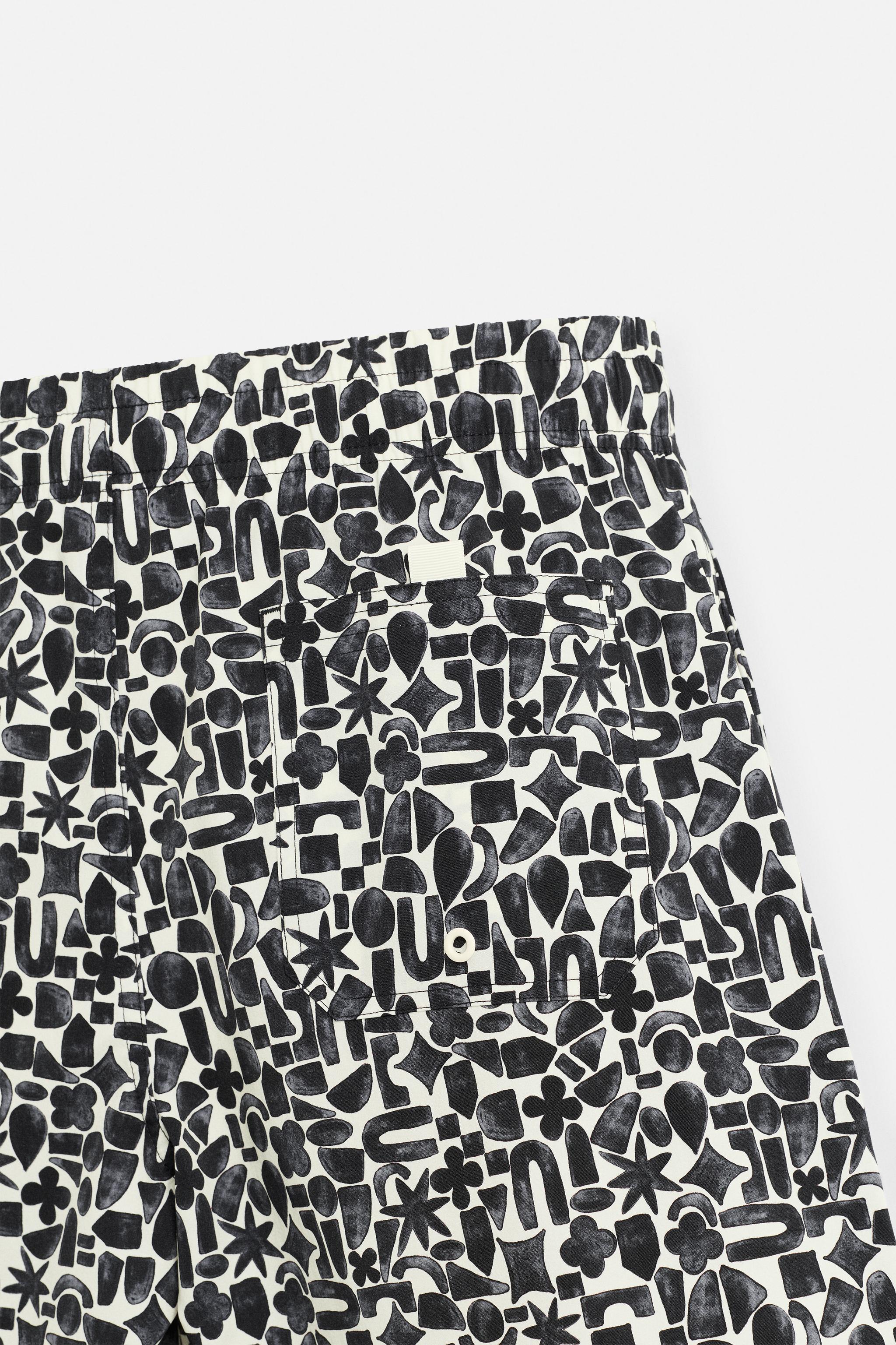 GEOMETRIC PRINT LONG SWIMSUIT