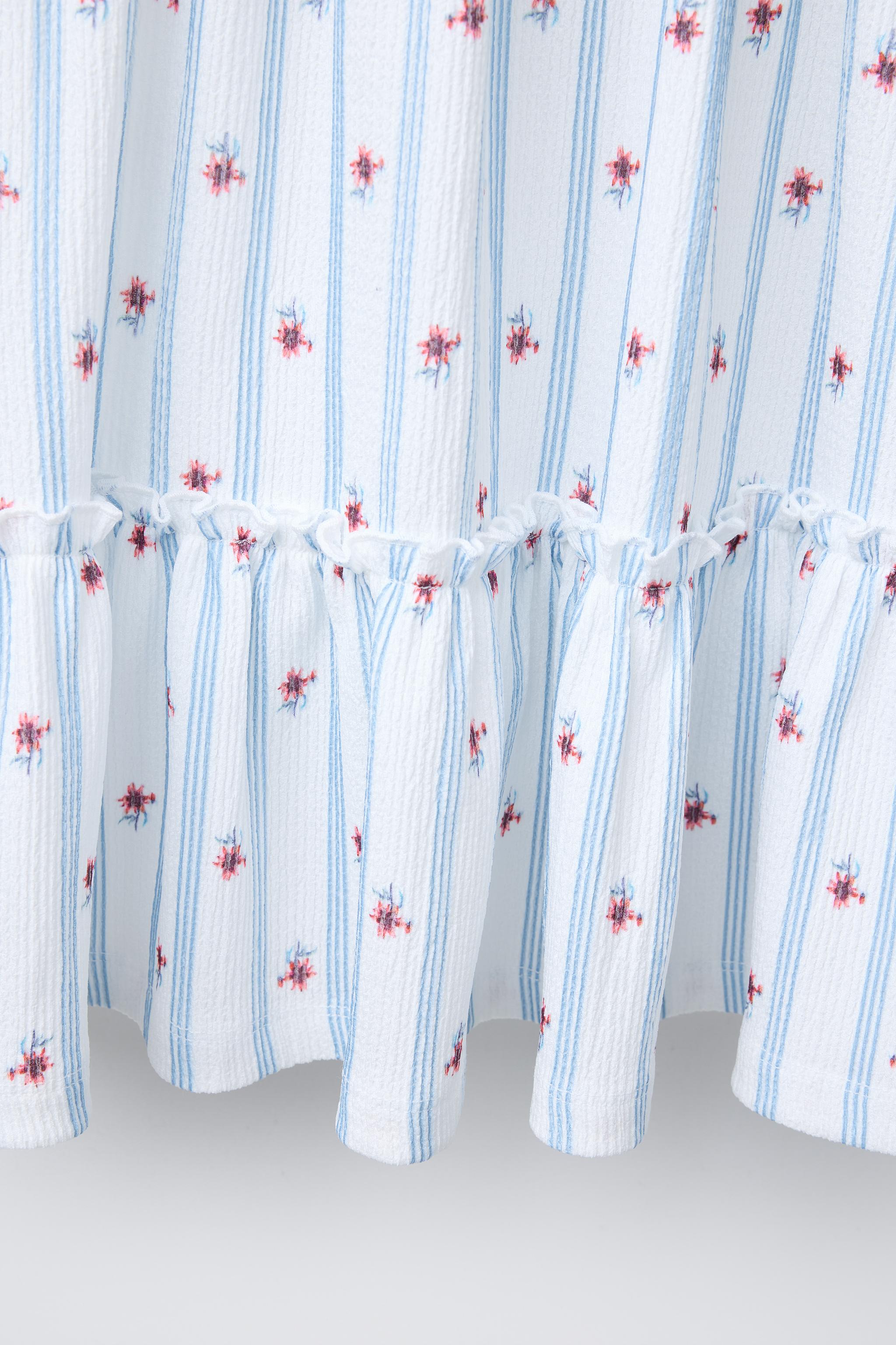 ROBE À TEXTURE ET FLEURS