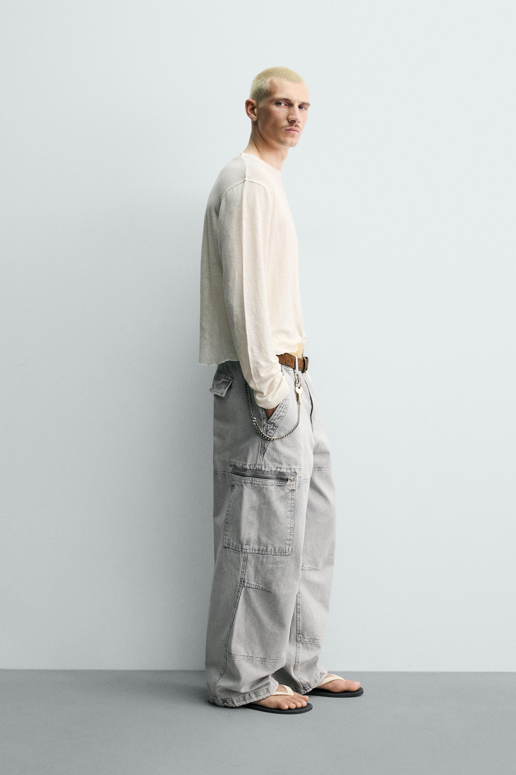 WASHED PARACHUTE CARGO PANTS
