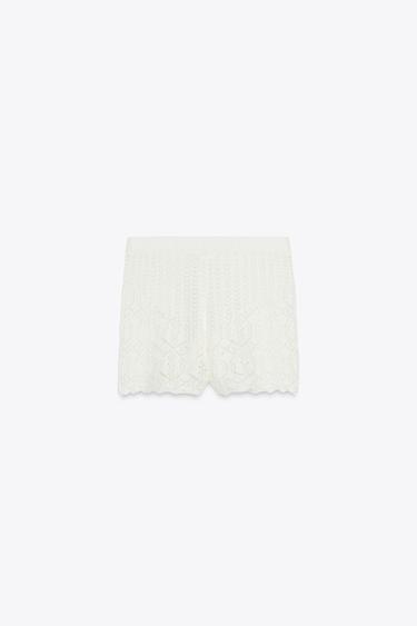 CUT-OUT SHORTS - Ecru by Zara - Image 5