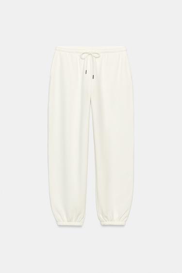 PANTALÓN JOGGER - Blanco roto de Zara - Imagen 0