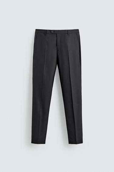 100% WOOL SUIT TROUSERS - Navy blue by Zara