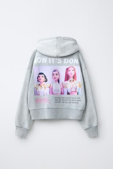 FADED ZIP-UP HOODIE KPOP DEMON HUNTERS™ NETFLIX © - Mid-grey by Zara - Image 1