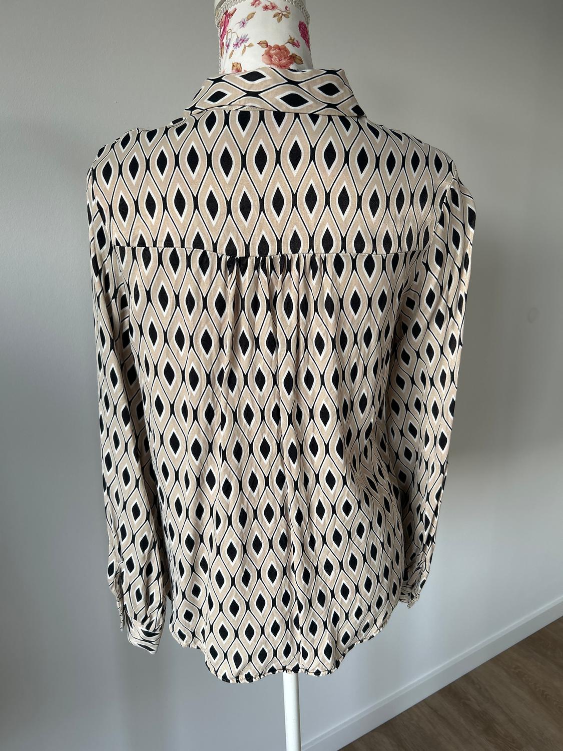 SATIN GEOMETRIC PRINT SHIRT - Image 2