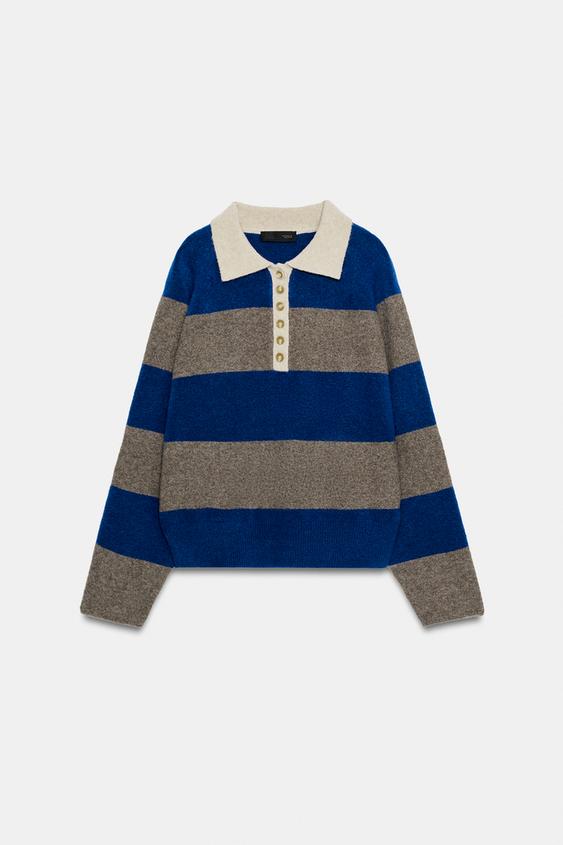 STRIPED KNIT JUMPER - Multicoloured by Zara - Image 0