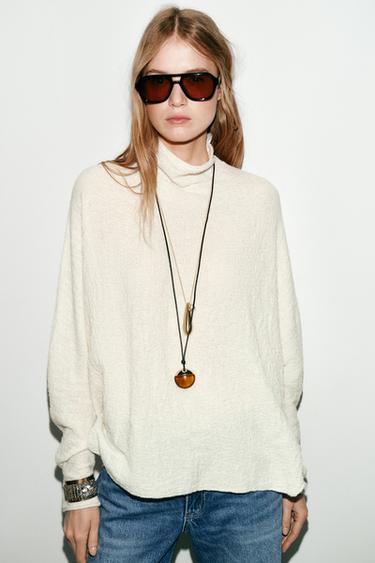 JERSEY CAPA PUNTO - Crudo de Zara