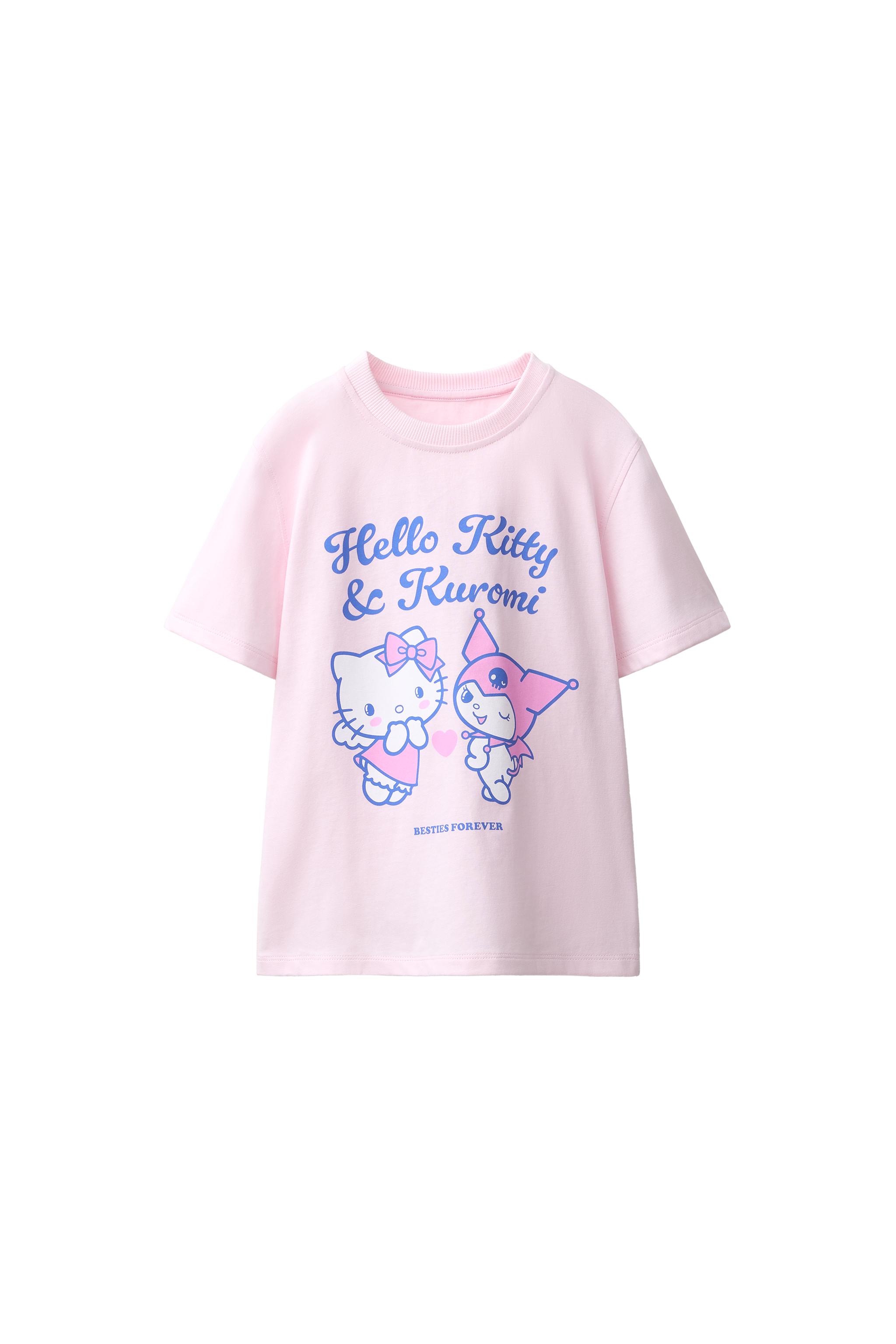 HELLO KITTY AND KUROMI © SANRIO T-SHIRT - Pink | ZARA United States
