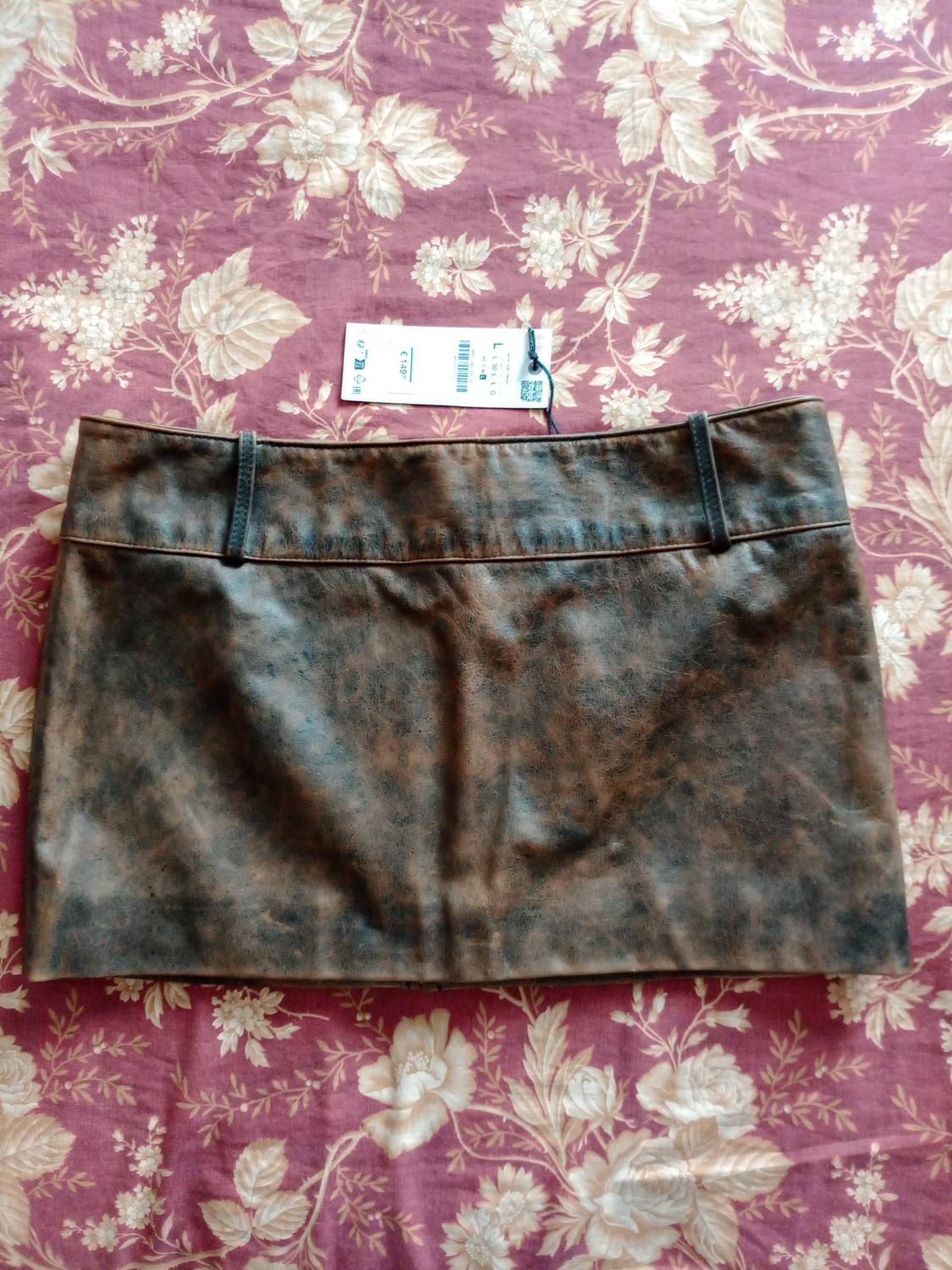 ZW COLLECTION LIMITED EDITION 100% LEATHER SHORT SKIRT - Image 9