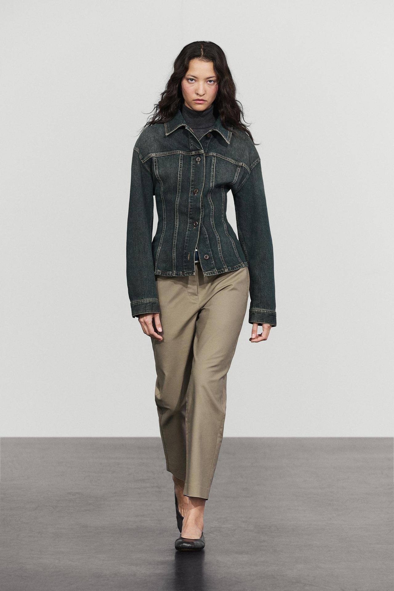 Denim cotton blend overshirt total look — 470