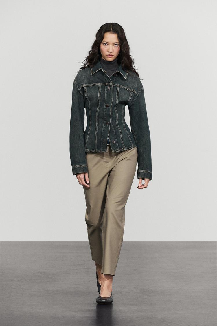 Denim cotton blend overshirt total look — 470