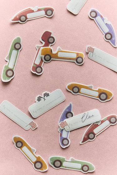 레이싱카 키즈 열접착 메모지(30개입) - Zara 멀티컬러