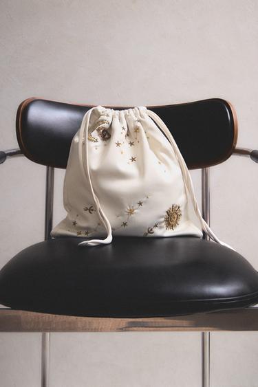 GRAND SAC BRODÉ | MARISA BERENSON - Beige de Zara