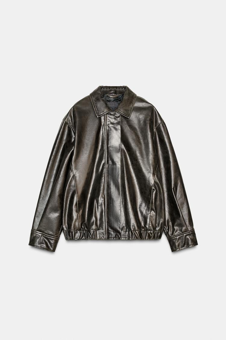 100% LEATHER BOMBER ZW COLLECTION LIMITED EDITION