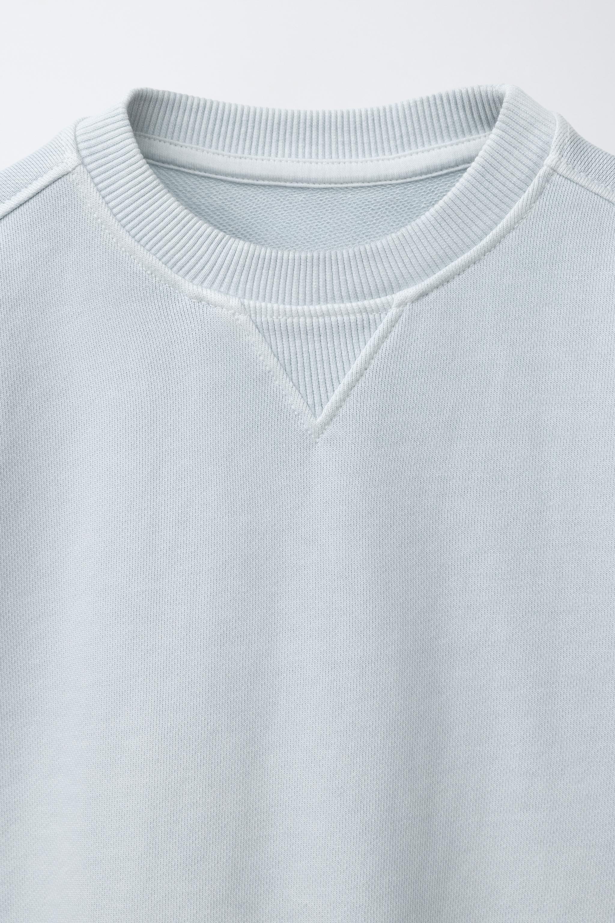 GARMENT-DYED PLAIN SWEATSHIRT