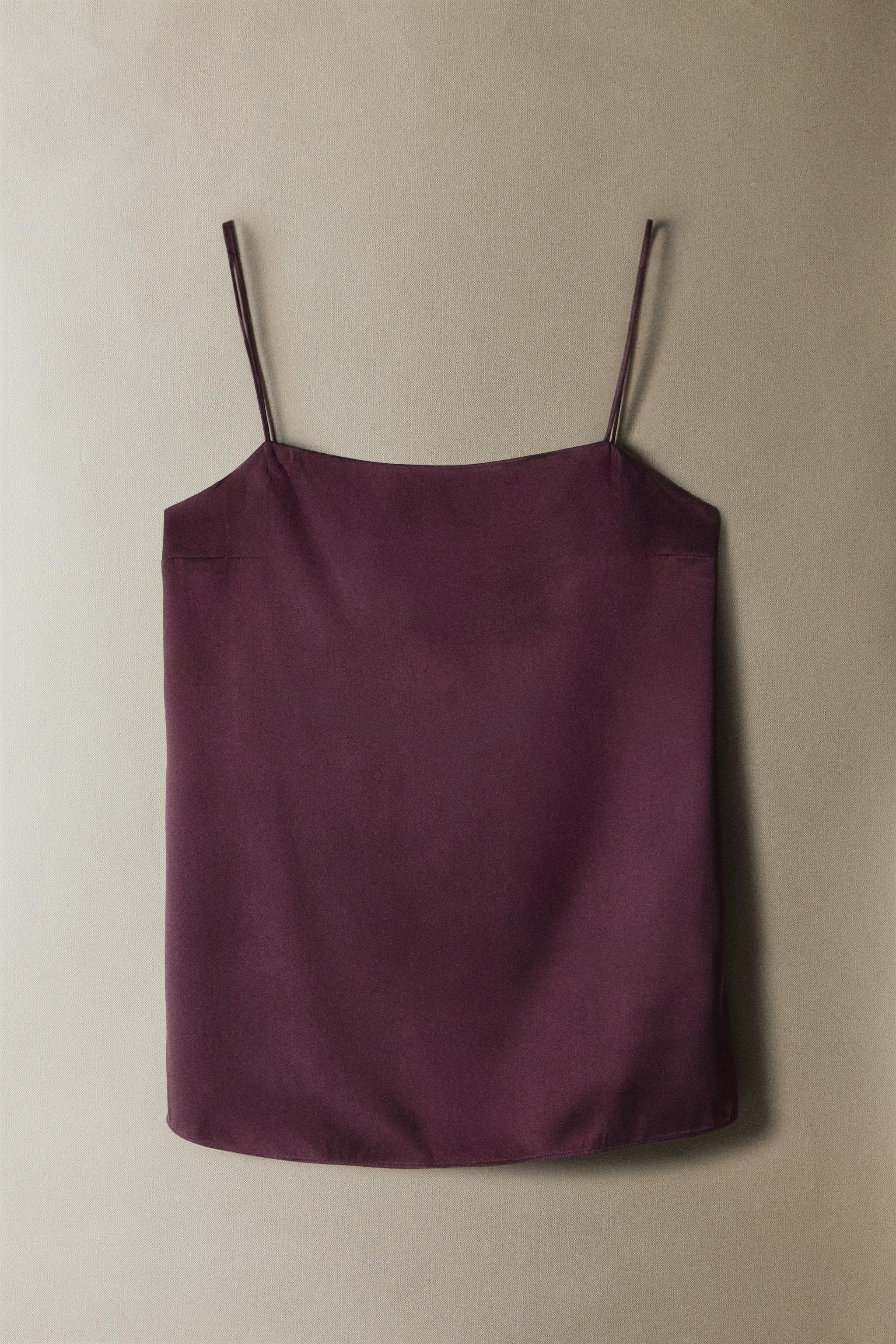 MULBERRY SILK STRAPPY TOP
