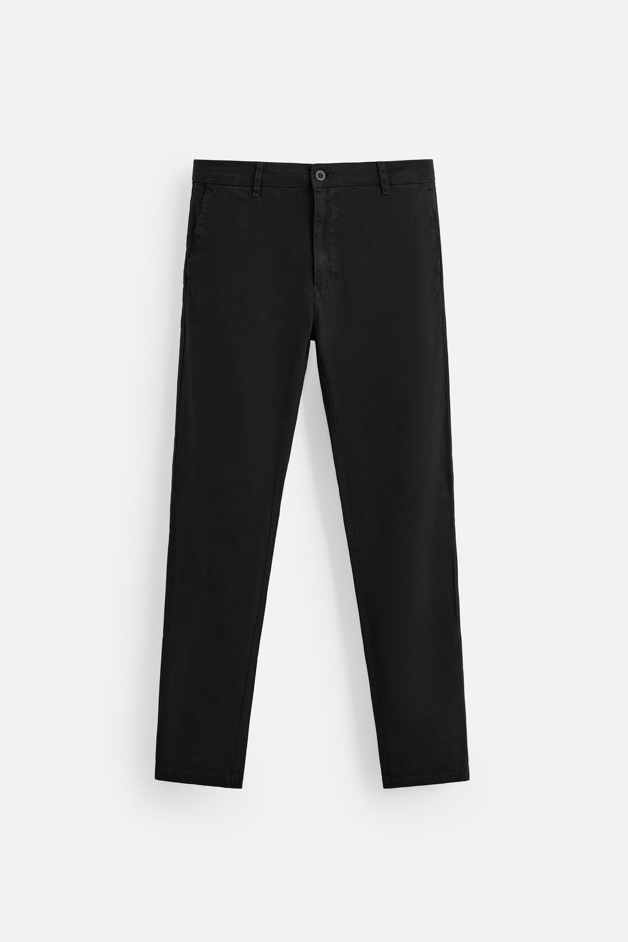 SKINNY FIT CHINO TROUSERS - Black by Zara