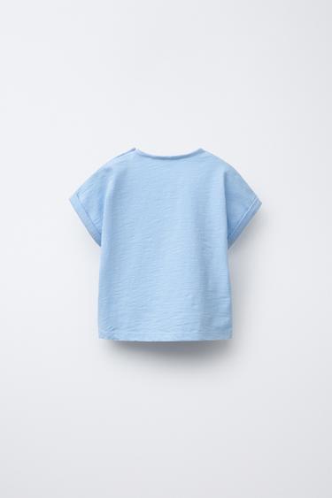 T-SHIRT UNI - Bleu de Zara - Image 1