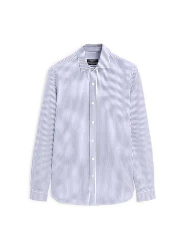 Zara Regular fit striped 100% cotton shirt - Bluish