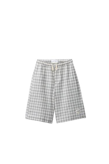 BERMUDA ESTAMPADO CUADROS PUKAS SURF - Crudo / Beige de Zara
