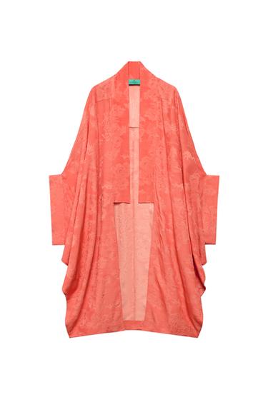 MARISA BERENSON X ZARA JACQUARD KIMONO - Red / Orange by Zara