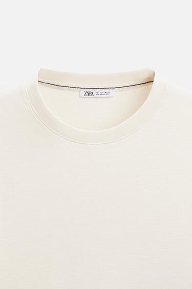REGULAR FIT TEXTURED POLO SHIRT - Oyster-white by Zara - Image 8