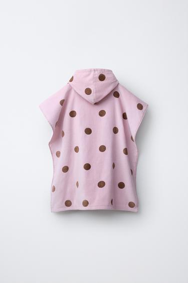 PONCHO SERVIETTE À POIS - Rose de Zara - Image 1