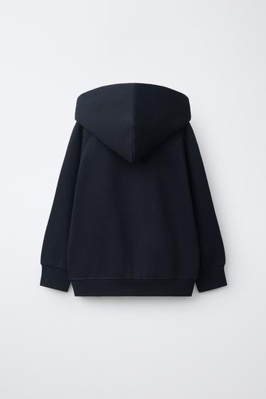 HOODED ZIP SWEATSHIRT — Navy blue 2