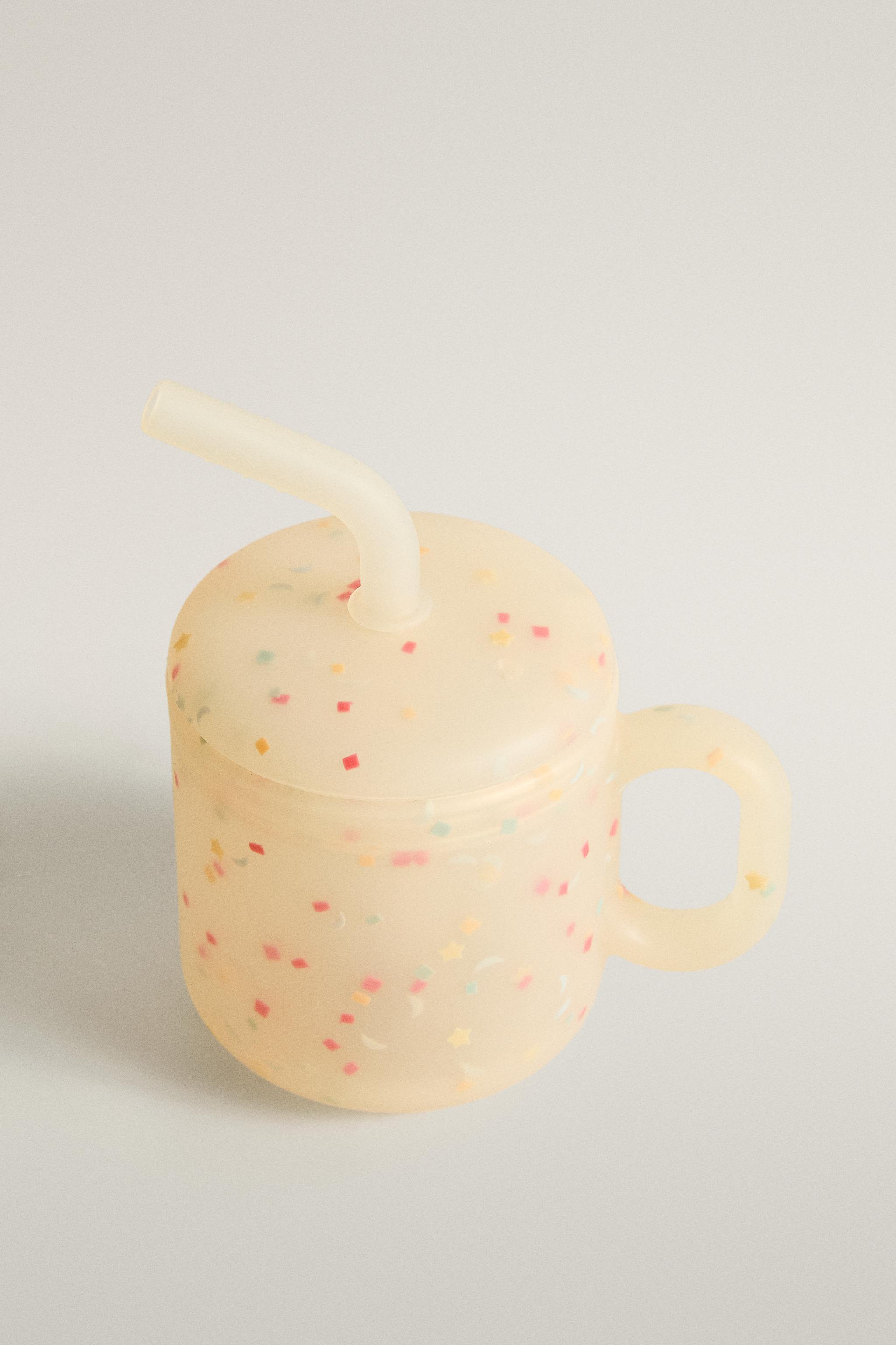 VERRE PAILLE ENFANT SILICONE CONFETTIS