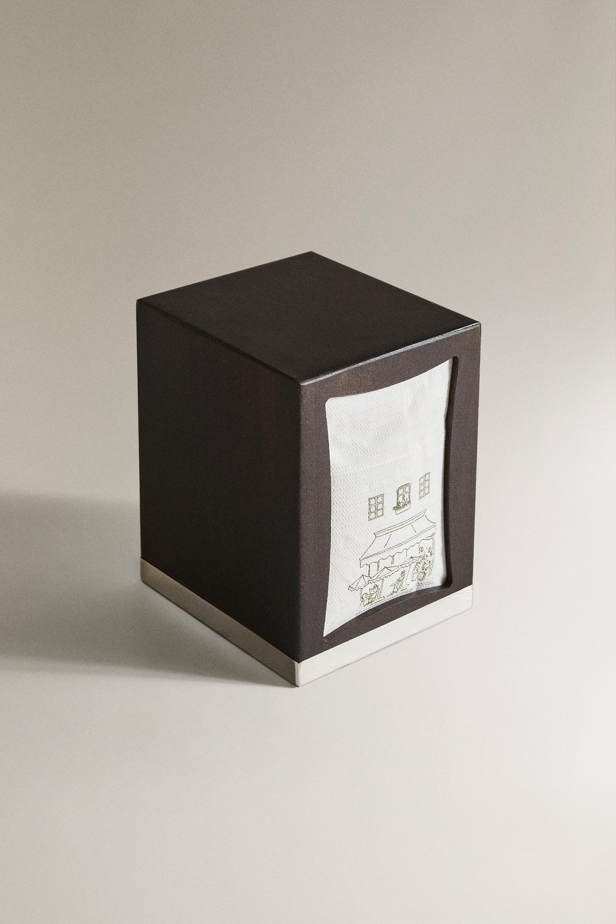 ENSEMBLE PORTE-SERVIETTES ET SERVIETTES DE TABLE CAFÉ