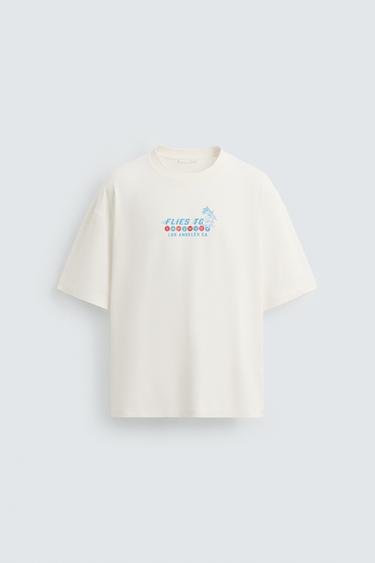 CAMISETA ESTAMPADOS COMBINADOS - Crudo de Zara