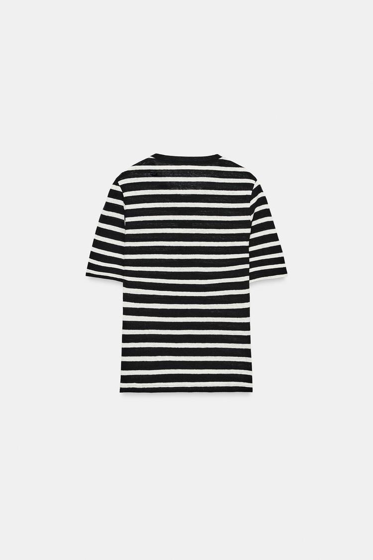 Camisa tipo polo de mezcla de lino 5