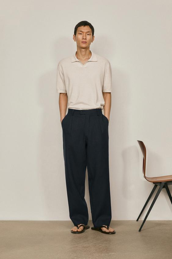 Total look darted linen trousers - LIMITED EDITION from Zara - $220