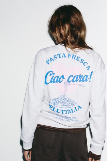 SWEAT ESTAMPÉ INSCRIPTION - Gris chiné de Zara - Image 3