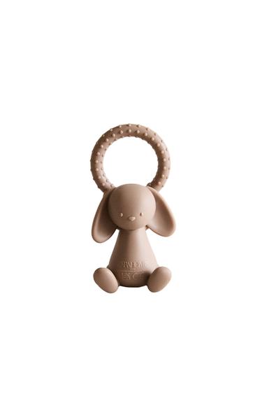 RABBIT SILICONE BABY TEETHER - Brown by Zara