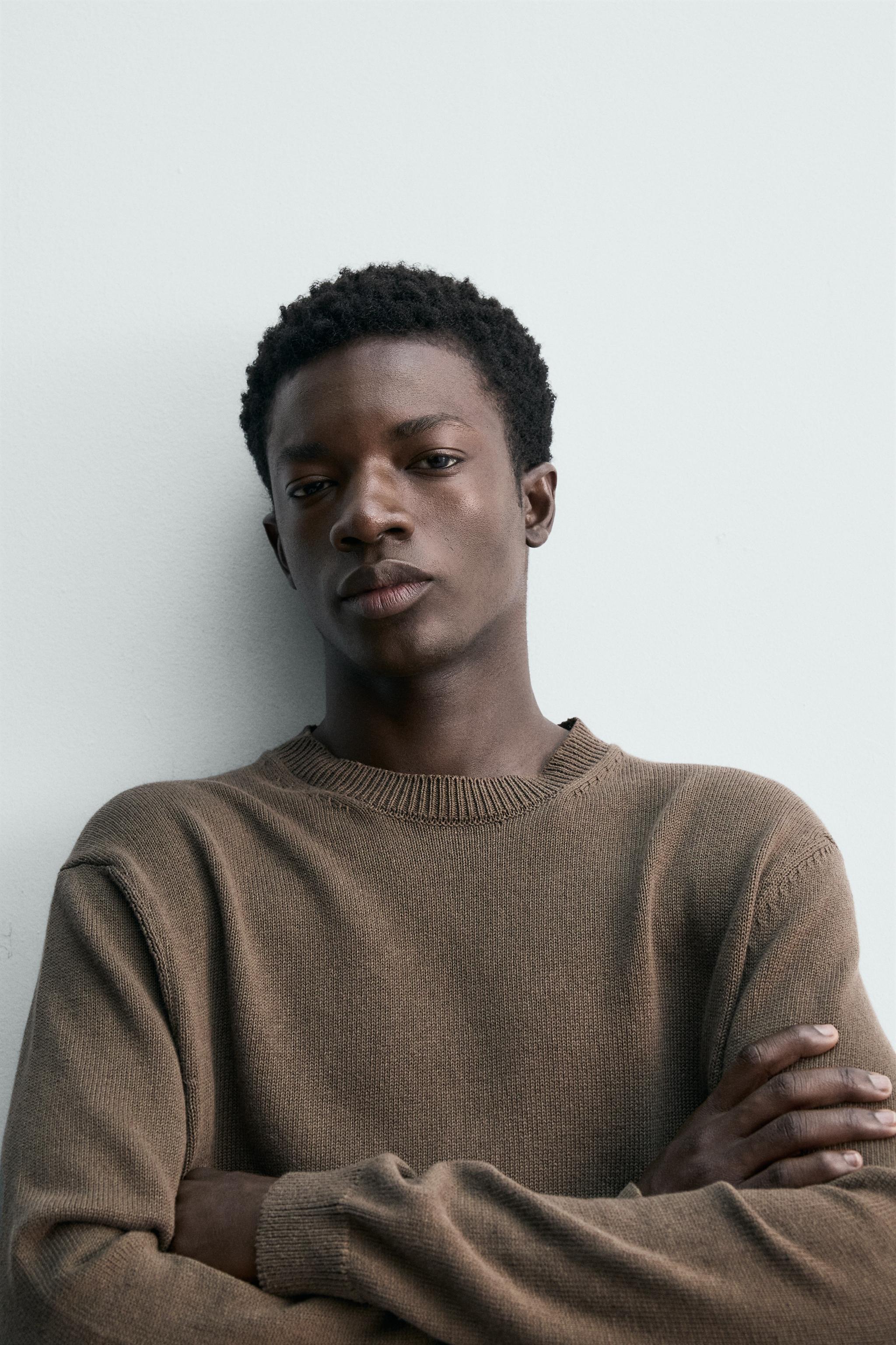 REGULAR FIT COTTON-LINEN JUMPER