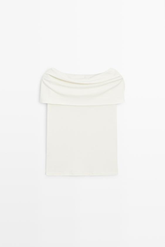 Cotton off-the-shoulder top from Zara - $70