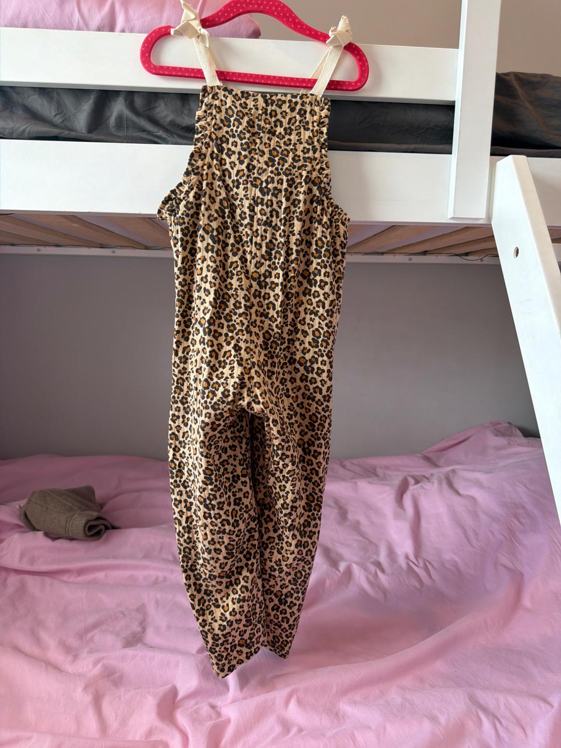 ANIMAL PRINT DUNGAREES WITH BOWS - Image 4